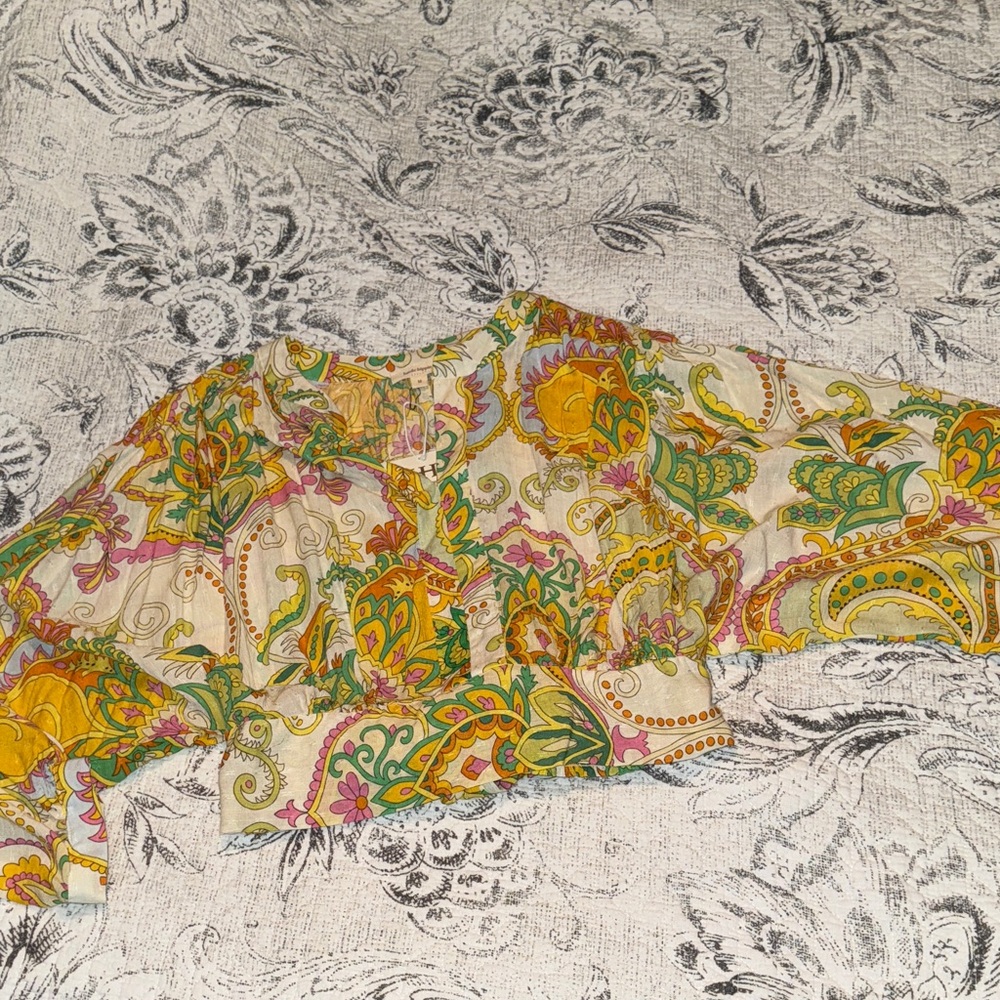 NWT Haute Hippie Multicolor Paisley Top